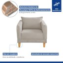 Ver mais imagens de Poltrona para Sala de Estar Pés em Madeira Melina