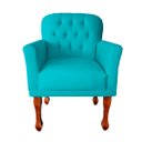 Ver imagem 3 de Jogo Divã 120cm Modelo Imperial + 2 Poltronas Stephany Suede:azul Turquesa