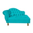 Ver imagem 2 de Jogo Divã 120cm Modelo Imperial + 2 Poltronas Stephany Suede:azul Turquesa