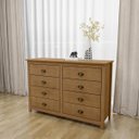 Ver imagem 5 de Conjunto Quarto: Guarda-roupa 12 Portas, Cômoda 8 Gavetas Freijó Topázio Madeira Pinus - Finestra