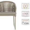 Ver imagem 3 de 5 Cadeira Noronha Aluminio Micro Pintura Champanhe, Tr. Telinha Corda Nautica Rami, Estofado - Fendi