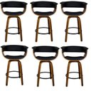 Ver imagem 1 de Kit com 6 Banquetas Base Madeira Betim Preto