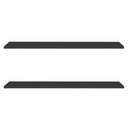 Ver imagem 1 de Prateleira Flutuante para Banheiro Kit 2 com Suporte Invisível 91cm Yara Preto - Lumil Lumil Móveis