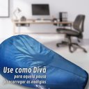 Ver imagem 3 de Puff Pera Executive Luxo (VAZIO) Fino Acabamento Metalizado Home Office  Sala Quarto Escritorio Empr