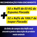 Ver imagem 6 de Puff Pera Executive Luxo (VAZIO) Fino Acabamento Metalizado Home Office  Sala Quarto Escritorio Empr