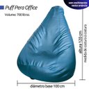 Ver imagem 2 de Puff Pera Executive Luxo (VAZIO) Fino Acabamento Metalizado Home Office  Sala Quarto Escritorio Empr