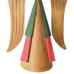 Anjo Verniz Rústico Grande De Natal Com Harpa Feito em Ferro Libertas Rosas Artesanato Anjo Natalino - 14