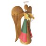 Anjo Verniz Rústico Grande De Natal Com Harpa Feito em Ferro Libertas Rosas Artesanato Anjo Natalino - 13