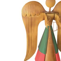 Anjo Verniz Rústico Grande De Natal Com Harpa Feito em Ferro Libertas Rosas Artesanato Anjo Natalino - 15