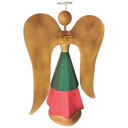 Anjo Verniz Rústico Grande De Natal Com Harpa Feito em Ferro Libertas Rosas Artesanato Anjo Natalino - 12