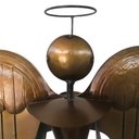 Ver imagem 7 de Anjo Verniz Rústico Grande De Natal Com Harpa Feito em Ferro Libertas Rosas Artesanato Anjo Natalino