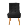 Kit 4 Cadeiras Sala de Jantar Estofada Liz Suede Preto - Twdecora - 2