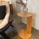 Ver imagem 6 de Mesa Lateral Apoio Sofá Orgânica 35cm Chanfrada Pé Madeira 28020 Artesano