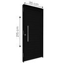 Ver imagem 3 de Porta de Alumínio de Giro Lambri Puxador de 60cm em Aluminio 215x95 Lucasa Eccellente Preto