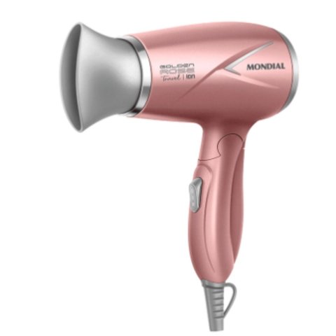Secador De Cabelos Mondial Portátil 1200w Sc47 Golden Rose Bivolt