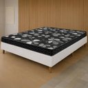 Ver imagem 2 de Cama Box Branca + Colchão Viúva Florencia Espuma D28 Liso 128x188x51cm