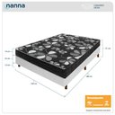 Ver imagem 3 de Cama Box Branca + Colchão Viúva Florencia Espuma D28 Liso 128x188x51cm