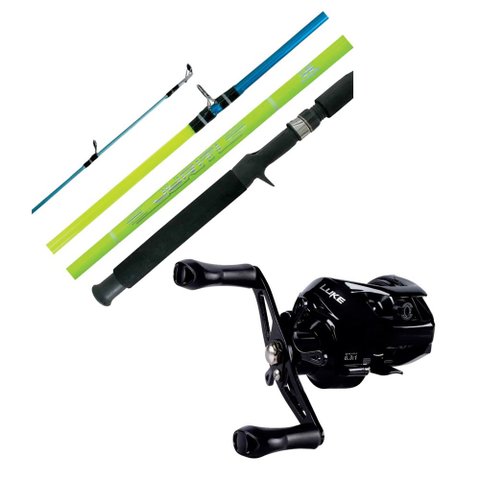 Vara Pesca Juriti 1,80m 20lbs + Carretilha Luke Black Esquerda