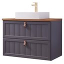 Ver imagem 1 de Gabinete de Banheiro Sense com Cuba 60cm Titanium/freijo - Mgm