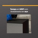 Ver imagem 2 de Balcão Aço Lavanderia Multiuso Multimóveis Cr6044 Cinza/pto