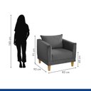 Ver imagem 3 de Poltrona para Sala de Estar Pés em Madeira Melina