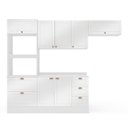 Ver imagem 4 de Cozinha Pérola 4 Peças Torre Quente Aéreo 3 Portas e Balcão 2 Gavetas 3 Portas com Tampo Yescasa