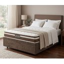 Ver imagem 2 de Cama Box Bau Casal Suede Marrom + Colchão Atenas Molas Ensacadas - Comfort Prime