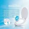 Assento Sanitário Poliester Antimicrobiano Absolute Branco para American Standard - 3