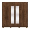 Ver imagem 1 de Guarda Roupa Roupeiro Casal Elegance com Espelhos 06 Portas 02 Gavetas Imbuia Rústico Vila Rica