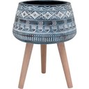 Ver imagem 1 de Cachepô Resina 52x40x40cm Cinza Vaso Decorativo Enfeite Casa Planta