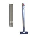 Ver imagem 1 de Kit Dispenser Quadrado Porta Copo Descartável De Café 50ml + Lixeira Inox