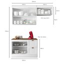 Ver imagem 2 de Cozinha Clássica Compacta 4 Peças 200cm Unna Poliman Móveis