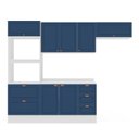 Ver imagem 3 de Cozinha Pérola 4 Peças Torre Quente Aéreo 3 Portas e Balcão 2 Gavetas 3 Portas com Tampo Yescasa