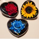 Ver imagem 2 de Coração Encantado Flores Rosa Girassol Presente Perfeito Amor Lindo