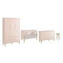 Ver imagem 1 de Conjunto de Quarto Theo 3 Portas 3 Gavetas MDF 133cm Rosa
