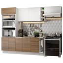 Ver imagem 1 de Armário de Cozinha Completa 290cm Branco/Rustic/Branco Stella Madesa 02