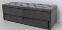 Ver imagem 1 de Puff Baú com Gaveta/sapateira 120x50x45cm na Cor Cinza Escura (guarda Volume)