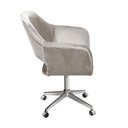Ver imagem 4 de Poltrona Zara Giratória com Rodinhas Veludo Capuccino 250 Bella Decor