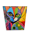 Ver imagem 6 de Mini Quadro Artesanal Decorativo com Gatinho Pintado a Mão 30x25cm