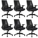 Ver imagem 1 de Kit com 6 Cadeiras Office Diretor Toledo com Braços 3D NR17