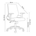 Ver imagem 6 de Kit com 6 Cadeiras Office Diretor Toledo com Braços 3D NR17 Preto Rivatti