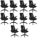 Ver imagem 1 de Kit com 10 Cadeiras Office Diretor Toledo com Braços 3D NR17