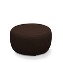 Ver imagem 4 de Conjunto Sala de Estar Decorativo Mariele Poltrona Base Giratória em Aço com Puff Couro Marrom Choco