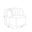 Ver imagem 7 de Conjunto Sala de Estar Decorativo Mariele Poltrona Base Giratória em Aço com Puff Couro Marrom Choco