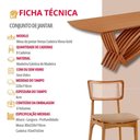 Ver imagem 3 de Conjunto de Jantar Venus 8 Lugares com Cadeiras Viena Estofadas Imbuia 220cm Moderna