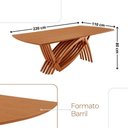 Ver imagem 5 de Conjunto de Jantar Venus 8 Lugares com Cadeiras Viena Estofadas Imbuia 220cm Moderna