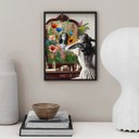 Ver imagem 1 de Quadro Decorativo Penteadeira Vintage 45x34cm:moldura Preta