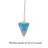 Orgonite Pêndulo Raio Azul - Cristal Purificação - 3