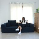 Ver imagem 1 de Sofá Modular 3 Lugares Tecido Bouclé Rute