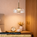 Ver imagem 4 de Lustre Pendente 22,5cm Vidro Transparente Luz Indireta Redondo Luminária Teto Gimpo Kjdde-271-tr